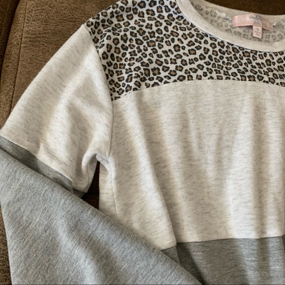 Moa Moa Girls Leopard Print/Stripes Shirt - Picture 3 of 3